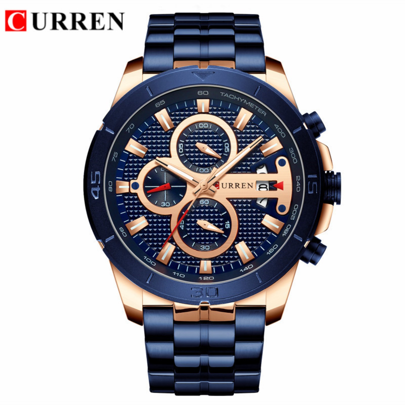 Luxury Watch Brand - CURREN Watch Men Waterproof Chronograph Sport