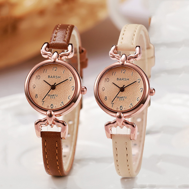 Luxury Watch With Arabic Numerals - New Fashion Leather Strap Women Watches
