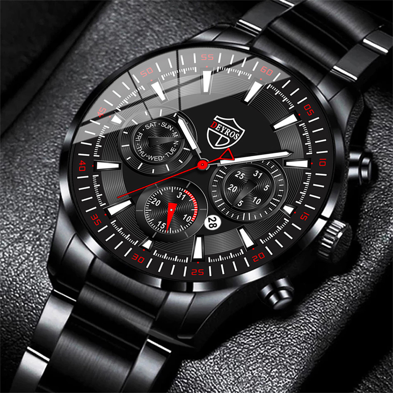 Luxury Watch All Black - Fashion Mens Watches Set Luxury Men