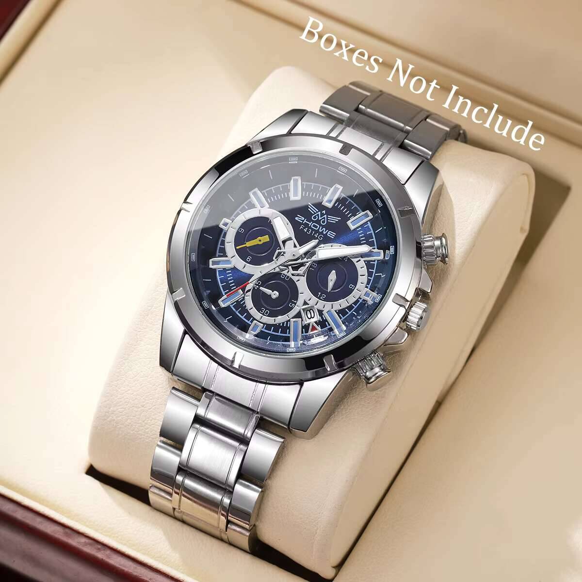 Luxury Watch Organizer - Fashion Men's Calendar Quartz Watch Luxury