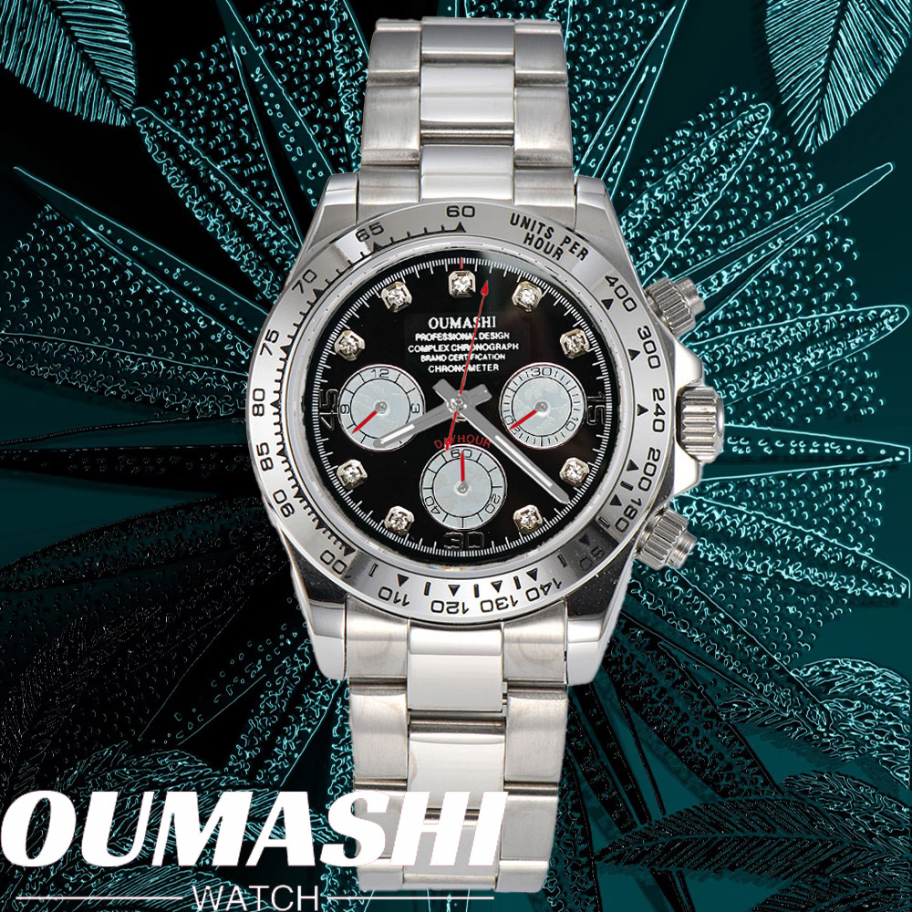 Luxury Watch Leather - Luxury VK63 WATCH 39.3mm quartz Chronograph