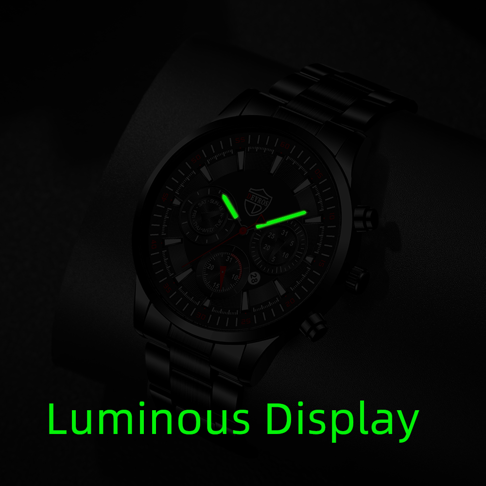 Fashion Mens Watches Set Luxur - Luxury Watch All Black review and price