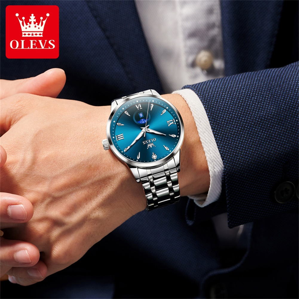 OLEVS Moon Phase men's watches - Luxury Watch Brand review and price