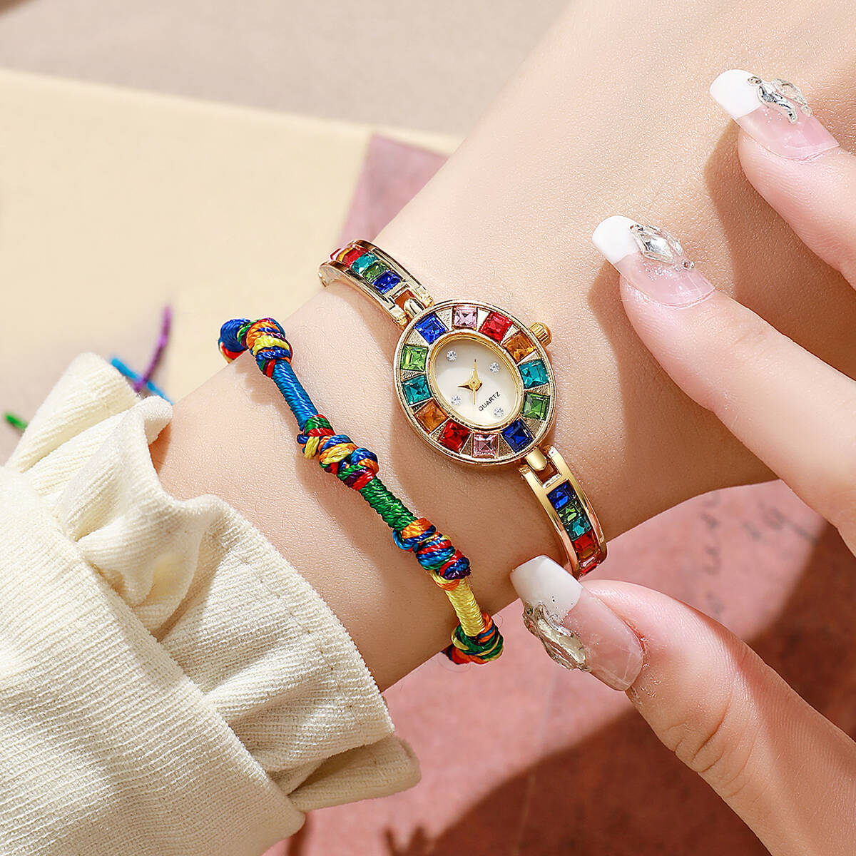 2PCS/Set Luxury Rhinestone Wom - Luxury Watch Organizer review and price
