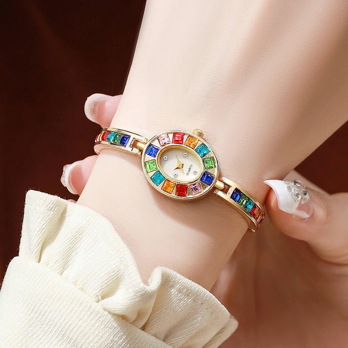2PCS/Set Luxury Rhinestone Wom - Luxury Watch Organizer review and price