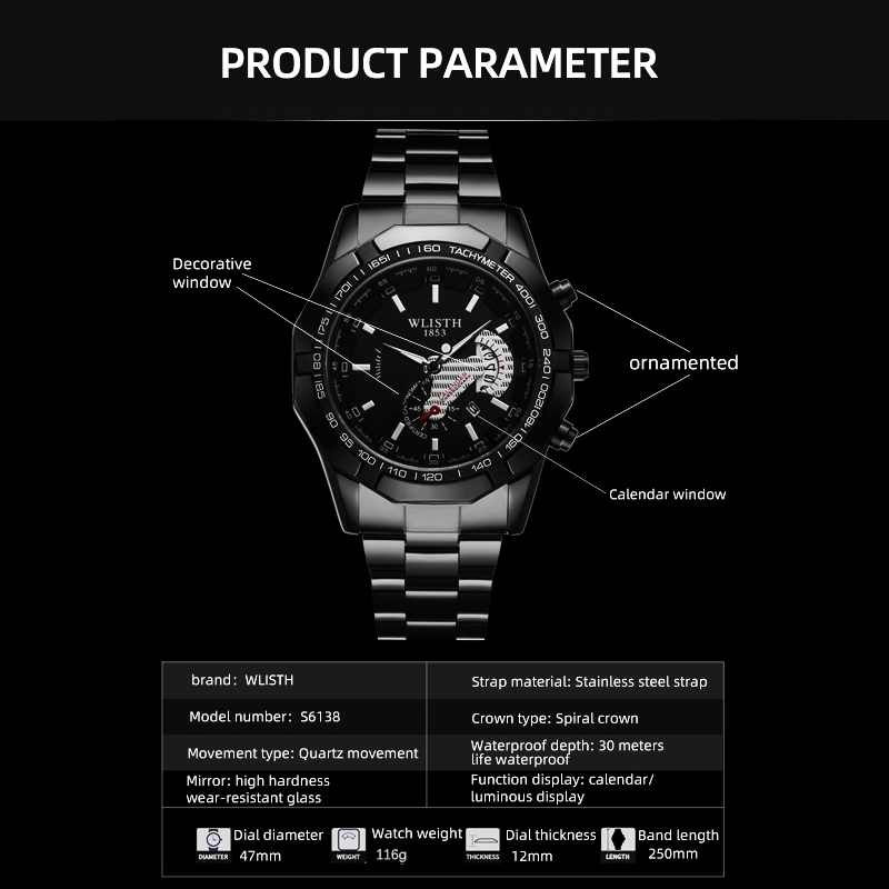 Luxury Brand Man Watch Waterpr - Luxury Watch Exhibition review and price