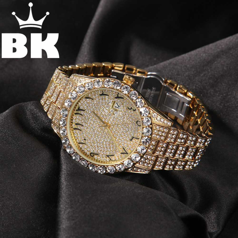 THE HIP HOP Big Dial Full Iced - Luxury Watch With Arabic Numerals review and price