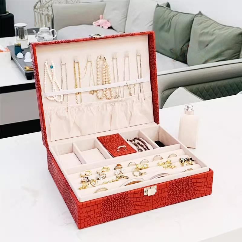Portable Jewelry Box Leather L - Luxury Watch E Jewellery review and price