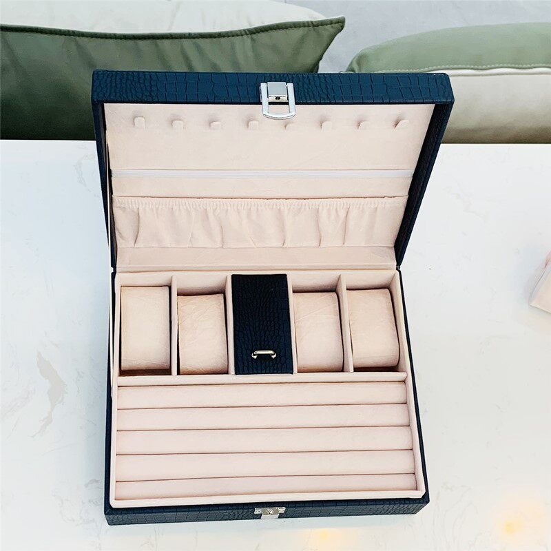 Portable Jewelry Box Leather L - Luxury Watch E Jewellery review and price