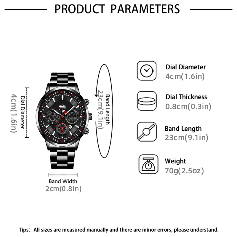 Fashion Mens Watches Set Luxur - Luxury Watch All Black review and price