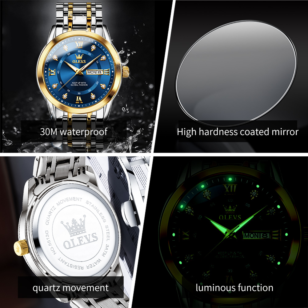 OLEVS 5513 Man Watch Stainless - Luxury Watch Business review and price