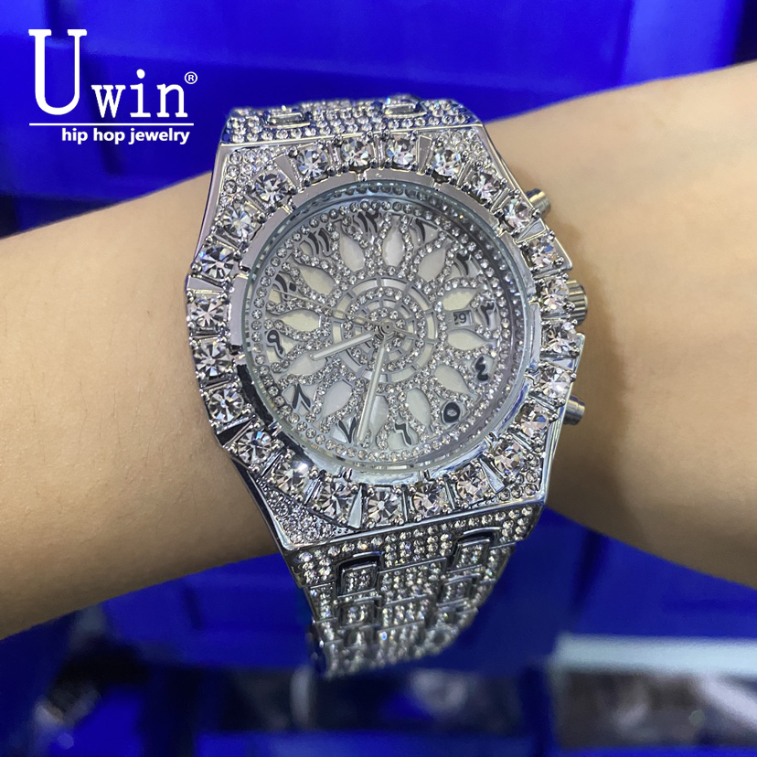 Uwin Luxury Full Paved Sunflow - Luxury Watch With Arabic Numerals review and price