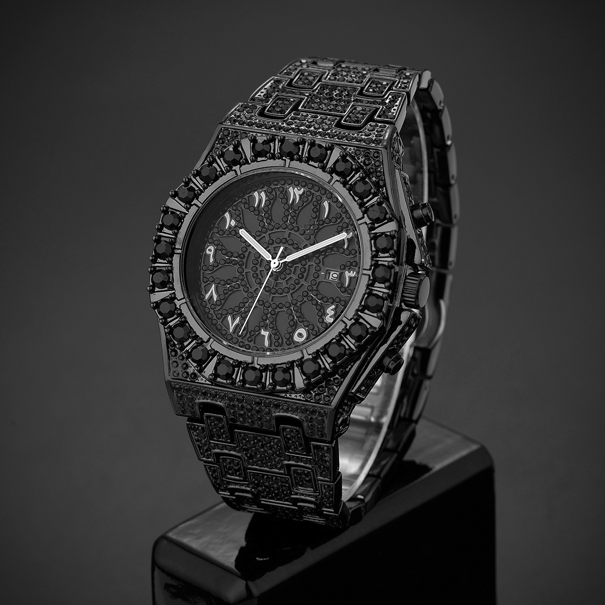 Uwin Luxury Full Paved Sunflow - Luxury Watch With Arabic Numerals review and price