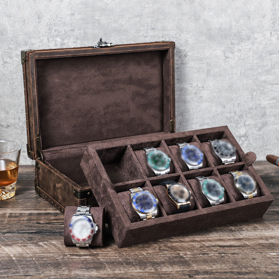 CONTACT'S FAMILY 8 Leather Cus - Luxury Watch Organizer review and price
