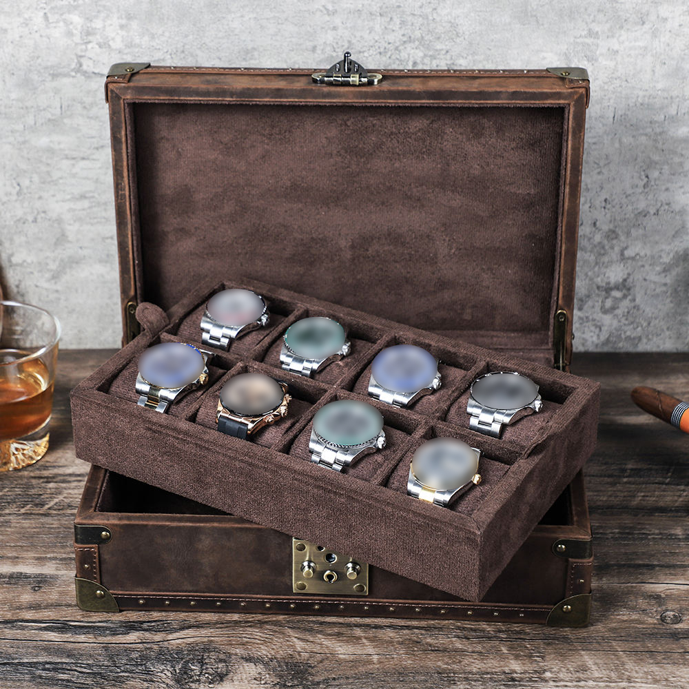 CONTACT'S FAMILY 8 Leather Cus - Luxury Watch Organizer review and price