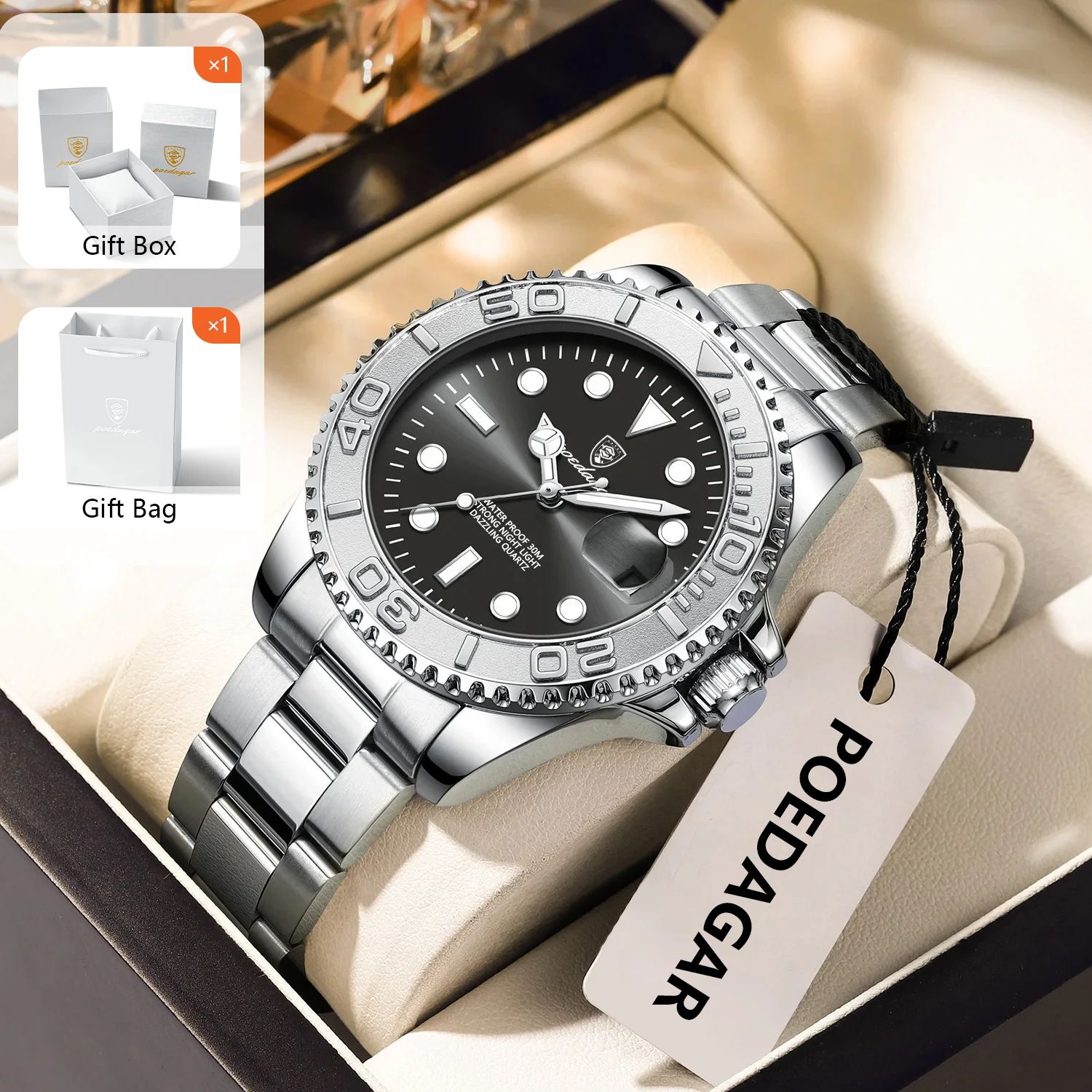 POEDAGAR Trendy Sport Man Watc - Luxury Watch Business review and price