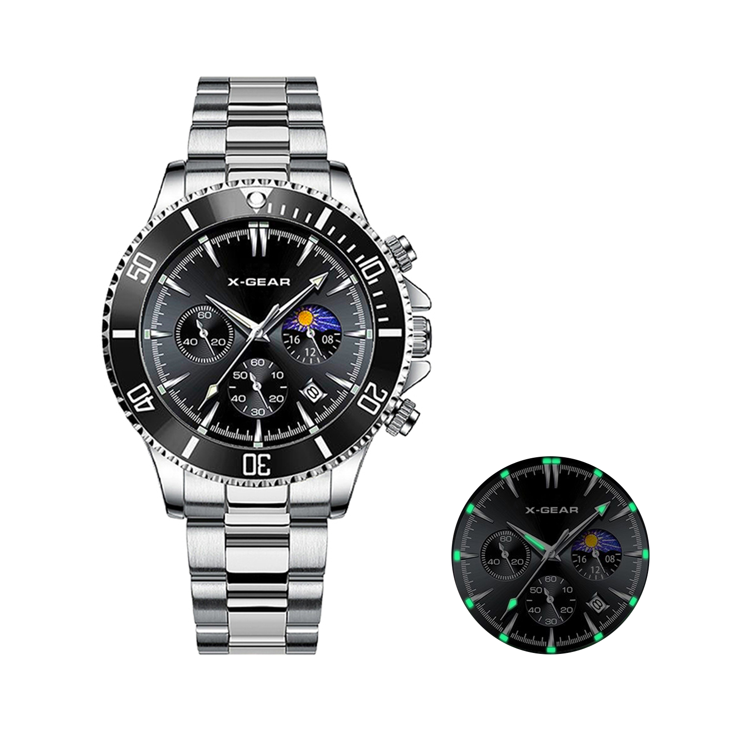 X-GEAR Fashion Calendar Men's  - Luxury Watch All Black review and price