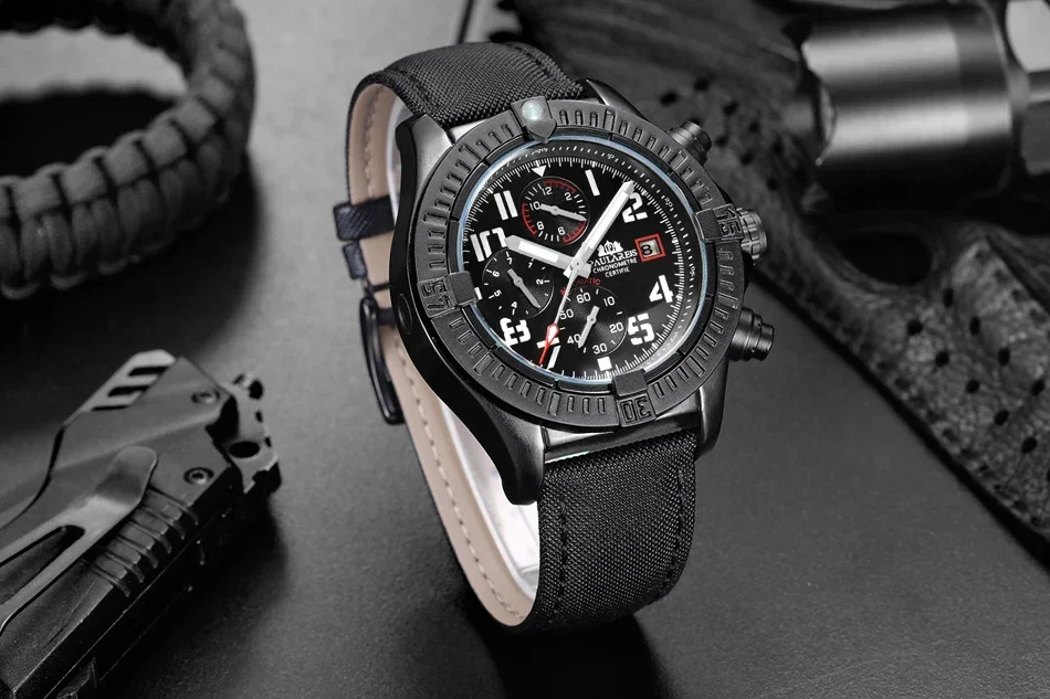 Automatic Mens Watch Self Wind - Luxury Watch All Black review and price