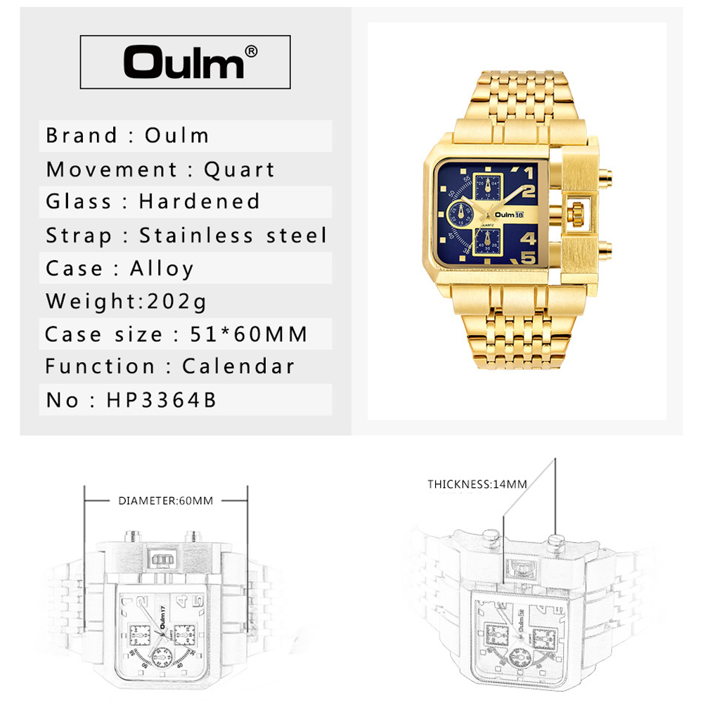 Oulm 3364 Luxury Brand Watch S - Luxury Watch Unique review and price