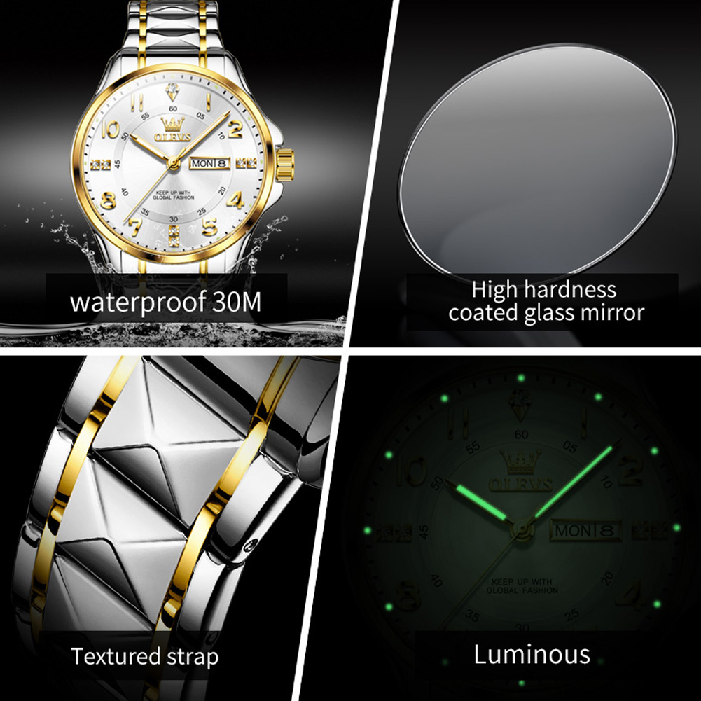 OLEVS Brand original wristwatc - Luxury Watch With Arabic Numerals review and price