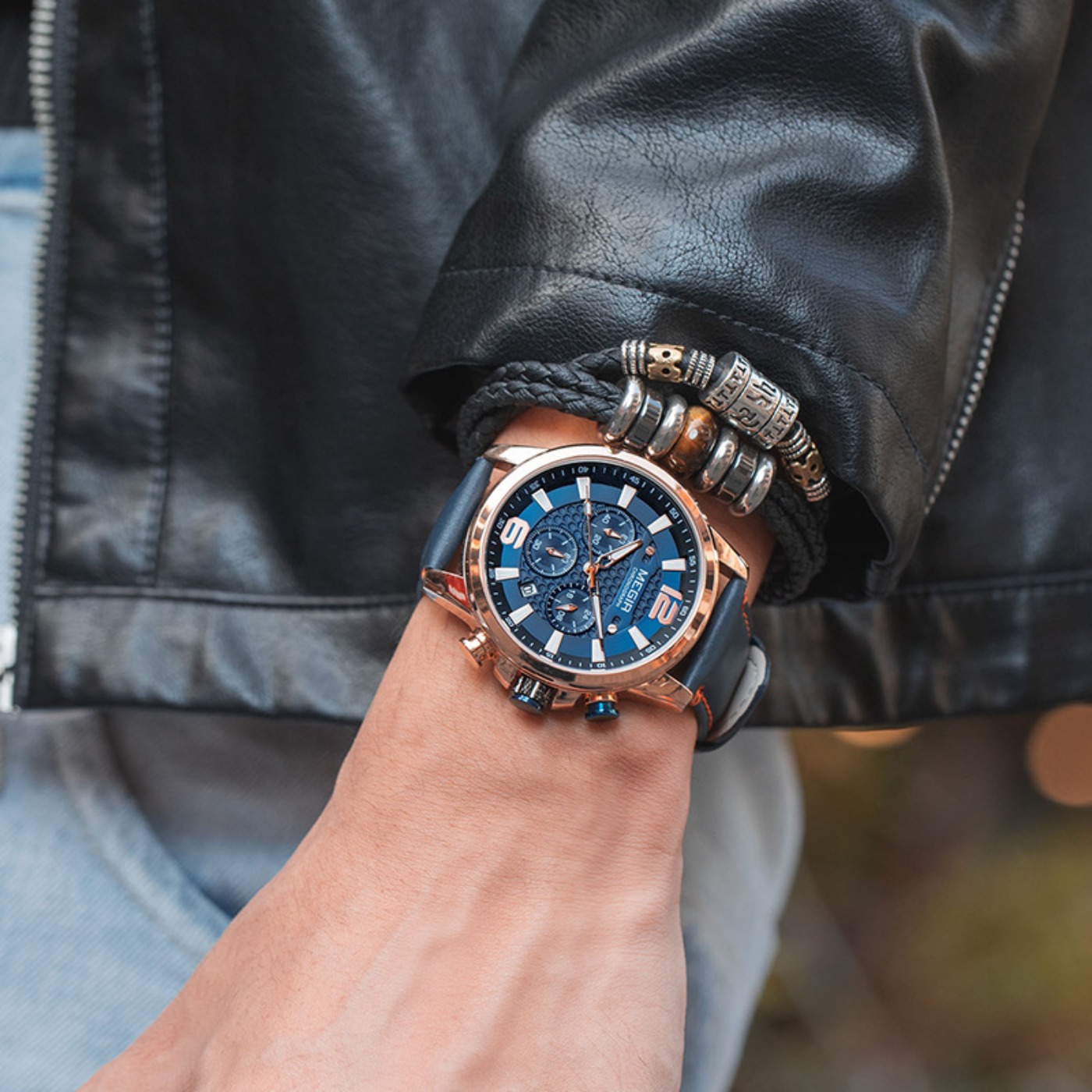 MEGIR 2020 Luxury Watches Men  - Luxury Watch Leather review and price